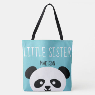 Bolsa Tote Meninas do animal da cara do urso de panda de