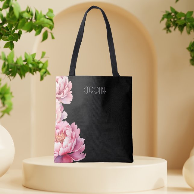 Bolsa Tote Meninas Elegantes Pintadas Floral Boho Cute (Criador carregado)