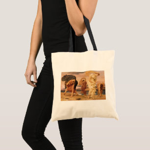 Bolsa Tote Meninas Gregas Catando Seixos por Lord Leighton