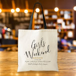 Bolsa Tote Meninas Personalizadas no Fim de Semana Cinco Estr<br><div class="desc">Personalize com os nomes dos seus amigos para o fim de semana perfeito para garotas de 5 estrelas. Projetado por Thisnotme©</div>