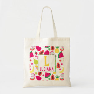 Bolsa Tote Meninas personalizadas teste padrão da fruta de