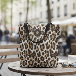 Bolsa Tote Meninas Selvagens Safari Leopardo Branco ID1157