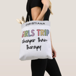 Bolsa Tote Meninas Viajam Mais Baratas Que A Terapia   Fim de