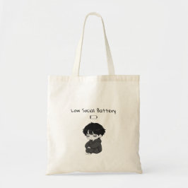Bolsa Tote Menino Chibi Relatável com Bateria Social Baixa