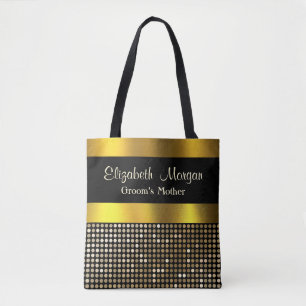 Bolsa Tote Menino Elegante Menino Elegante Dourado Damasco Em