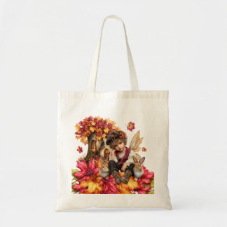 Bolsa Tote Menino Fada do Clã Maple com Coelhos
