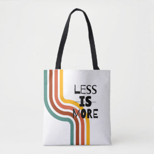 Bolsa Tote 'Menos É Mais' Listras Minimalistas Retro