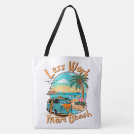 Bolsa Tote Menos Trabalho, Mais Praia para Férias de Verão