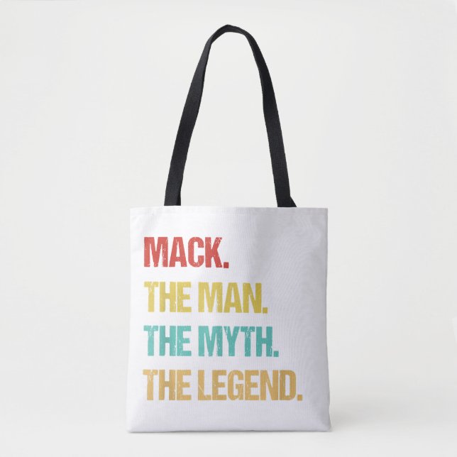 Bolsa Tote Mens Mack O Homem O Mito A Lenda (Frente)