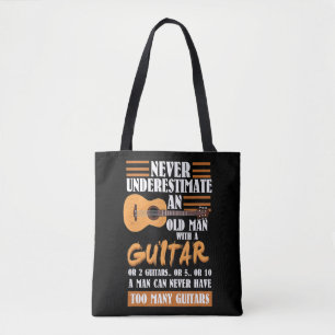 Bolsa Tote Mens Nunca Subestimam o Velho Homem com Pickleball