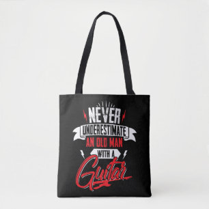 Bolsa Tote Mens Nunca Subestimam Um Velho Com Violão