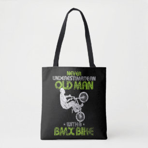 Bolsa Tote Mens Vintage Nunca Subestima Um Velho Com Um