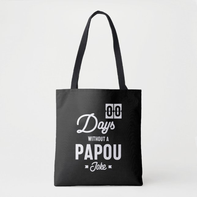 Bolsa Tote Mens Zero Dias Sem Piada Papou (Frente)
