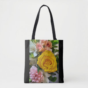 Bolsa Tote Mensagem de rosa amarela