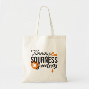 Bolsa Tote Mensagem de vida positiva - Transformando azedo em