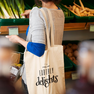 Bolsa Tote Mensagem Ecológica Amiga da Terra em Mercados