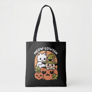 Bolsa Tote Meow-Loew - Festivo Halloween Design