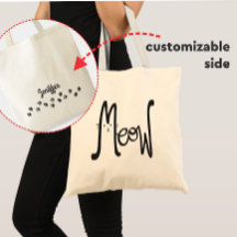 MEOW Minimalista Gato Preto Tipografia de Dois Lad