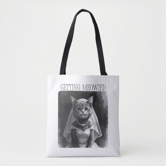 Bolsa Tote Meowing Me – Design Divertido para Despedida de So (Frente)