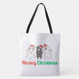 Bolsa Tote Meowy Christmas