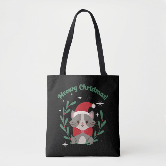 Bolsa Tote Meowy Christmas (Frente)