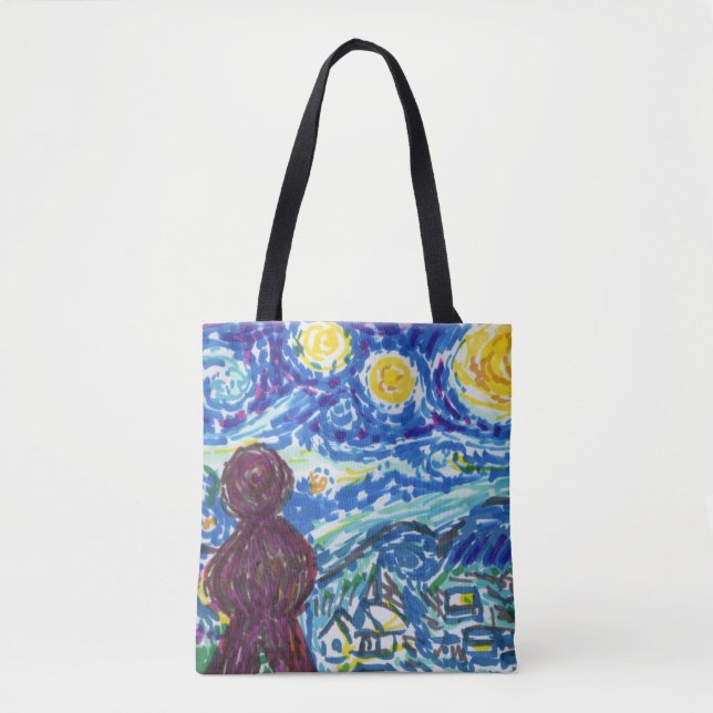 Bolsa Tote Meple Starry Night Game (Frente)