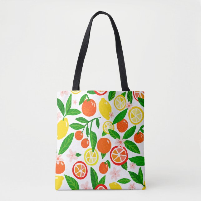 Bolsa Tote Mercado das culturas Frutas de Citrinos (Frente)