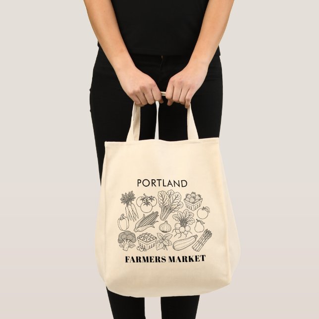 Bolsa Tote Mercado de Produtores da Sua Cidade  (Frente (produto))