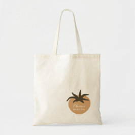 Bolsa Tote Mercado de Tomate Botânico Minimalista Personaliza