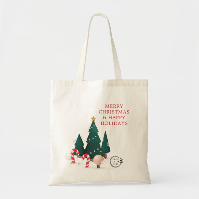Bolsa Tote Merece Natal Nome Personalizado Orçamento de Logot (Frente)