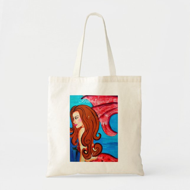 Bolsa Tote Mereia-de-cauda-vermelha-vermelha-de-cabeça-vermel (Frente)