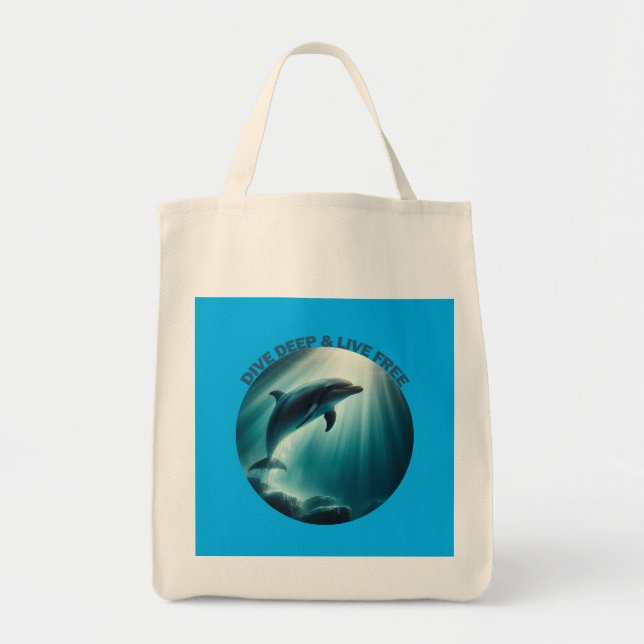 Bolsa Tote Mergulhe Dolphin Livre Ao Vivo (Frente)