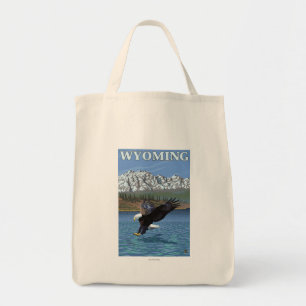 Bolsa Tote Mergulho da águia americana - Wyoming