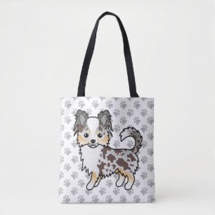 Bolsa Tote Merle Casaco Chihuahua Cachorro e patas