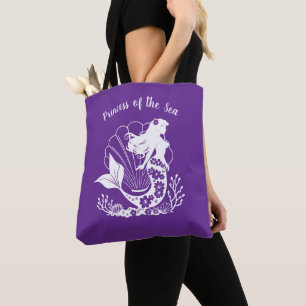 Bolsa Tote Mermaid-Princesa Havaiana do Mar-Roxo