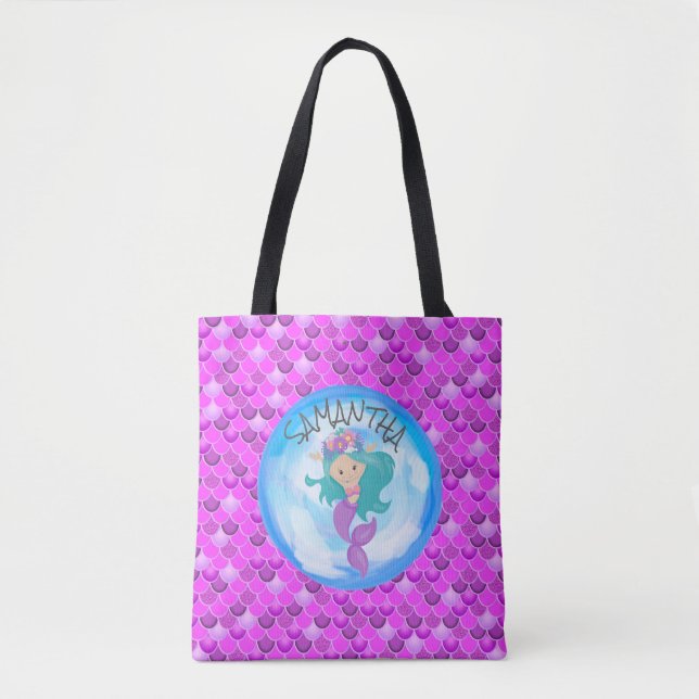 Bolsa Tote Mermaid Purple (Frente)