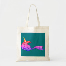 Bolsa Tote Mermaid Tail no arco-íris festivo de cor