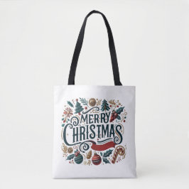 Bolsa Tote Merry Christmas Festive & Heartfelt