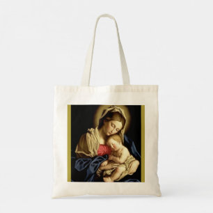 Bolsa Tote MERRY CHRISTMAS HOLY FAMILY Tecido Gift Bag