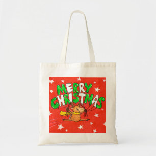 Bolsa Tote Merry Christmas Reindeer