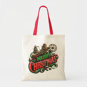 Bolsa Tote Merry Christmas steampunk