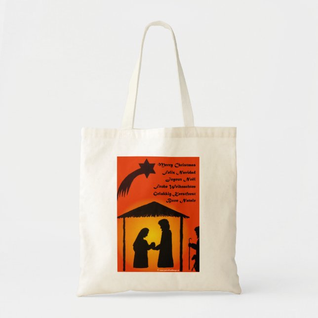 Bolsa Tote Merry Christmas Tote Bag - multilíngue (Frente)