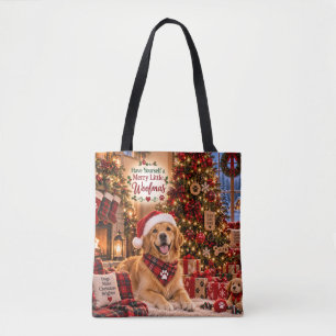 Bolsa Tote Merry Little Woofmas Sacola de Natal para Cachorro
