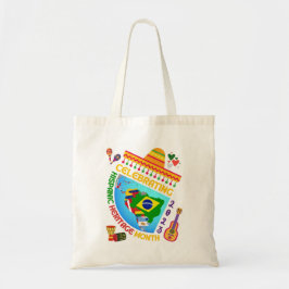 BOLSA TOTE MÊS DA HERANÇA HISPÂNICA COLORIDO
