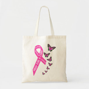 Bolsa Tote Mês de consciência do câncer de mama Mulheres Bumb