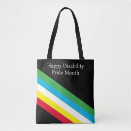 Bolsa Tote Mês do Orgulho da Deficiência Feliz