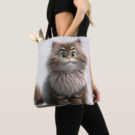 BOLSA TOTE MESA DE CINZAS SORRIDAS POR GATO DE CARTÃO