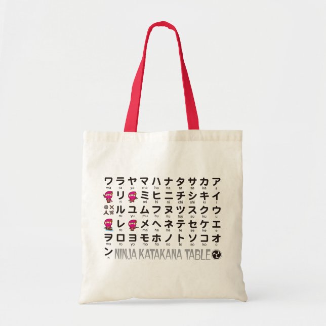 Bolsa Tote Mesa Katakana Ninja Girl (Frente)