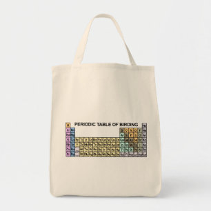 Bolsa Tote Mesa periódica de aves