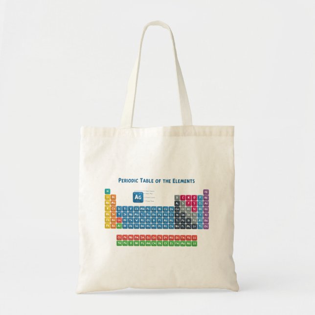 Bolsa Tote Mesa periódica dos elementos 2 (Frente)